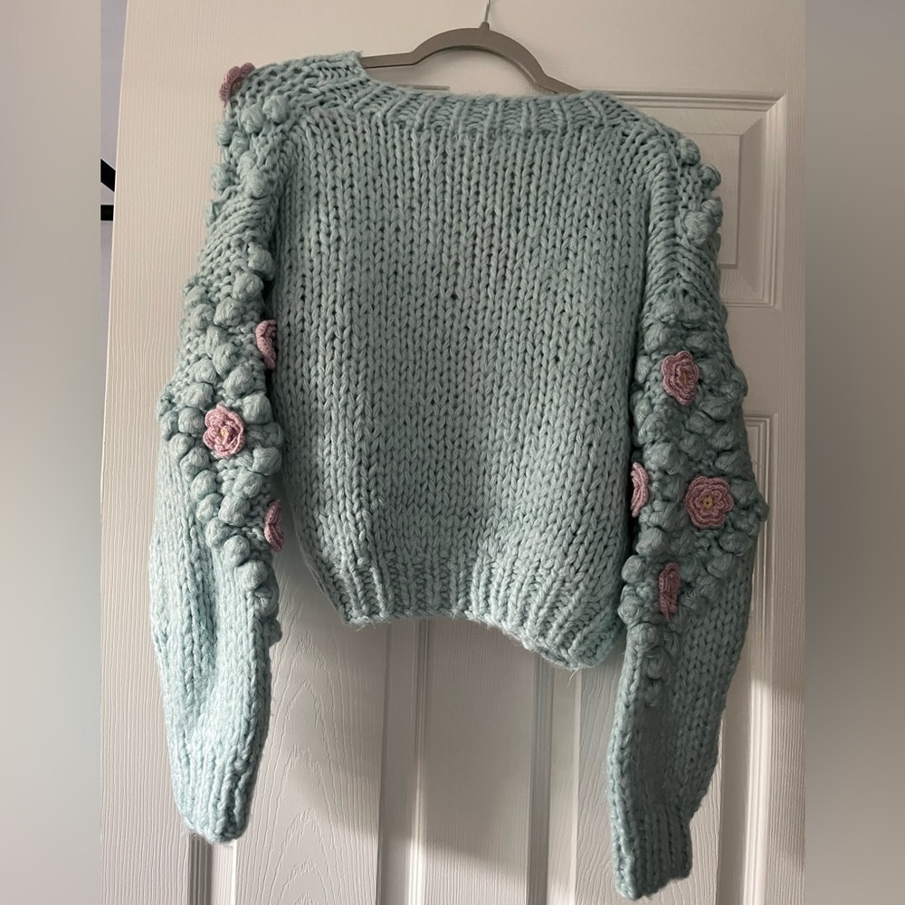 🍁🍂Sugar Thrillz Floral Cardigan🍁🍂LoveShackFancy Vibes! NWT! Size S! - Picture 7 of 9